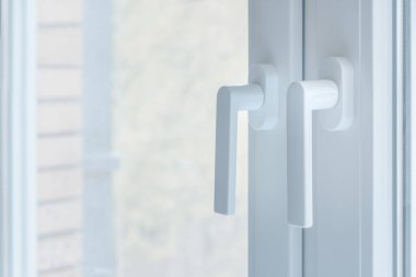 PVC pencere kulpları, kopyalama alanı ile seçici odak
