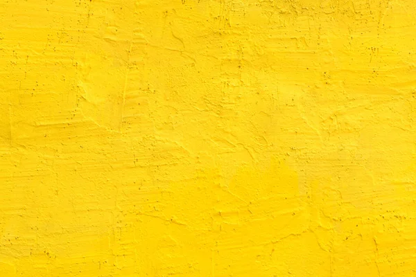 Yellow Cement Wall Background Unique Urban Surface Texture Vibrant Color — Stock Photo, Image