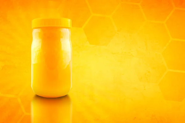 Jar of Bee Honey — Stock Photo, Image