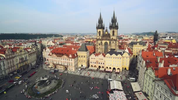 Staroměstské náměstí v Praze, Česká republika s gotická katedrála sv. teyn