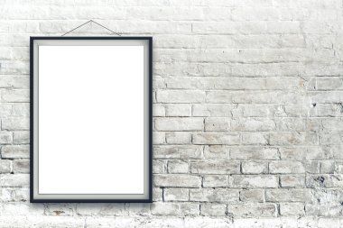 siyah çerçeve içinde boş dikey resim posteri