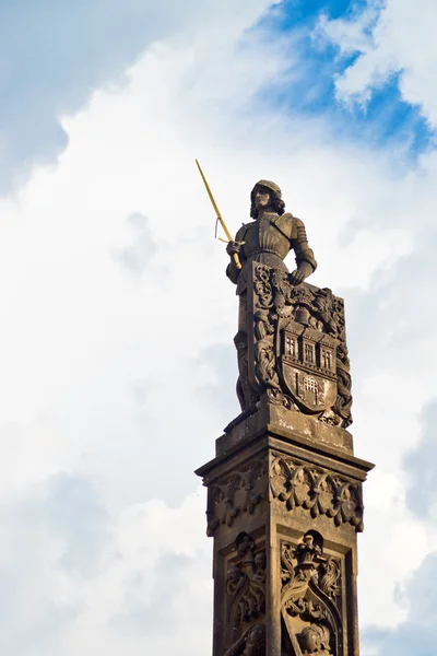 Staty av Knight Brunswick i Prag — Stockfoto
