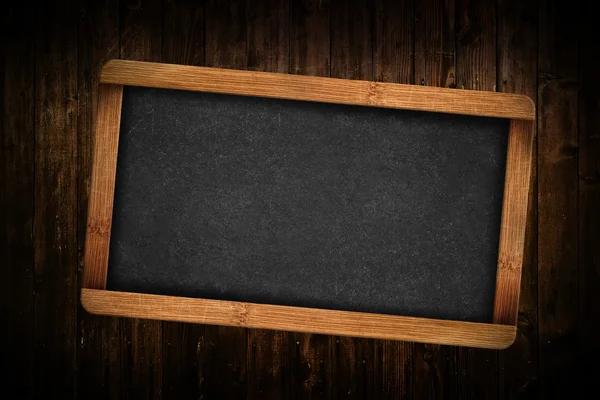 Blank Slate on Wooden Background — Stock Photo, Image