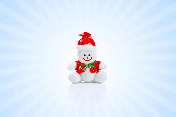 Usmíval se obecný Vánoční sněhulák Toy — Stock fotografie