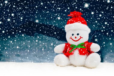 Genel Noel kardan adam oyuncak gülümseyen
