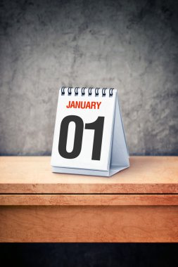 01 Ocak üzerinde Ofis Masası, masa takvimi