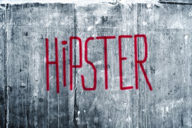 Hippi Graffiti Grunge beton duvar