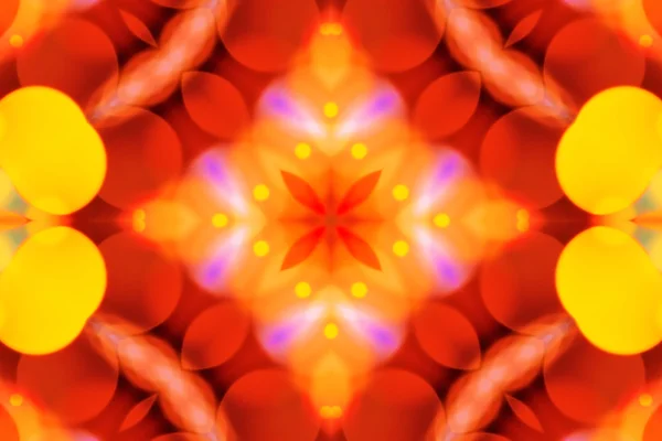 Schöne bunte Bokeh festliche Lichter in Kaleidoskop — Stockfoto