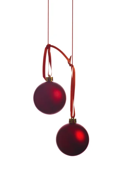 Red Christmas Bulbs — Stock Photo, Image