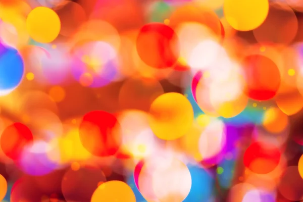 Prachtige kleurrijke bokeh feestelijke lichten — Stockfoto