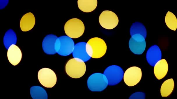 Colorido desfocado piscando bokeh luzes festivas como fundo abstrato — Vídeo de Stock