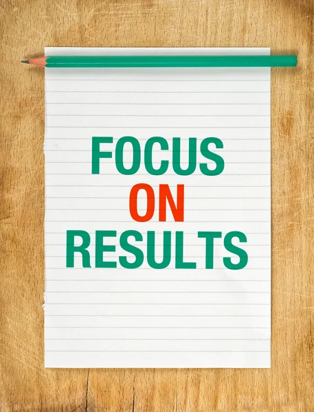 Focus On Results — Stock Photo, Image