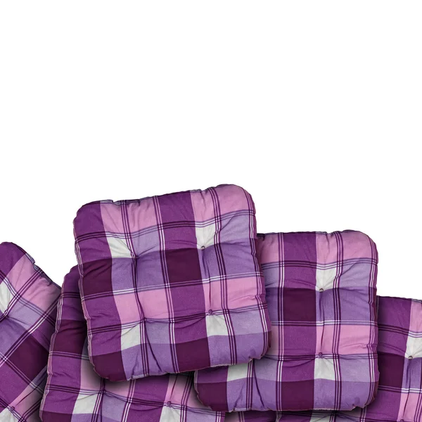 Plaid cuscini viola — Foto Stock