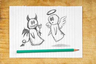 Angel and Devil clipart