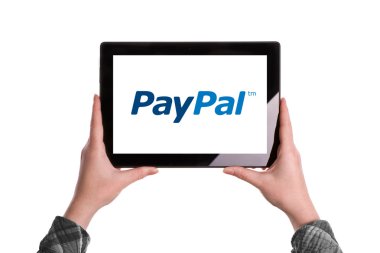 PayPal logosuna dijital Tablet