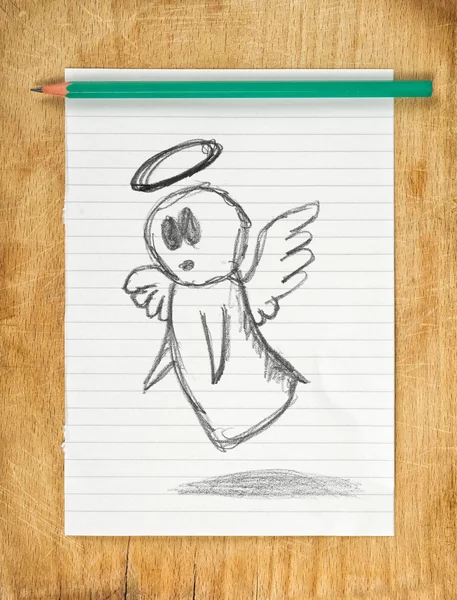 Angel Doodle Drawing — Stock Photo, Image