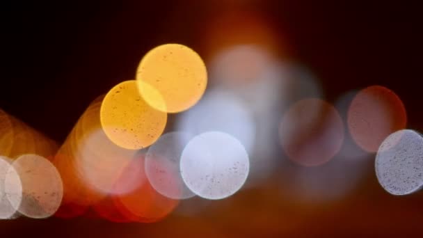 Street Traffic Lights Bokeh — Stock Video