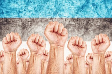 Estonia Labor movement, workers union strike clipart