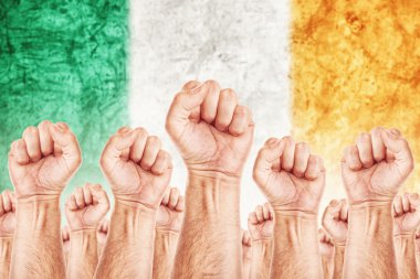 Ireland Labour movement, workers union strike clipart