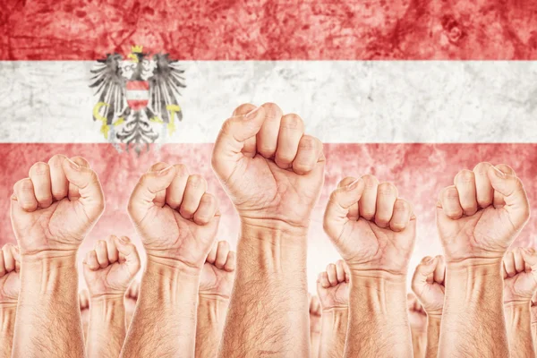 Austria Labor movement, workers union strike — Stock Photo, Image