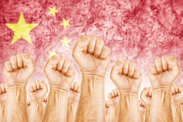 Cina Movimento operaio, sciopero sindacale dei lavoratori — Foto Stock