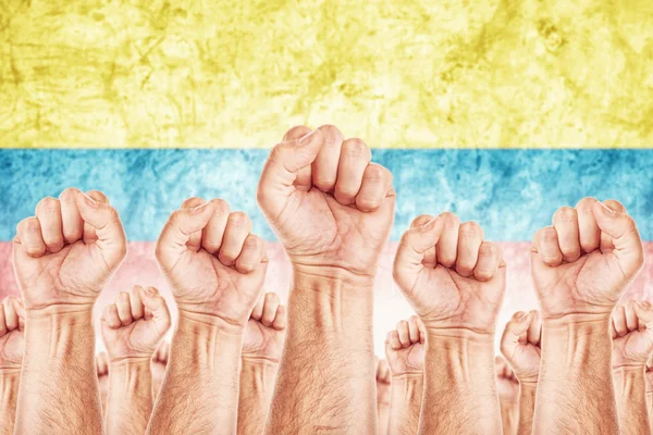 コロンビア労働運動、労働者組合のストライキ — ストック写真
