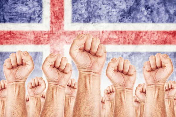 Islande mouvement ouvrier, grève syndicale — Photo