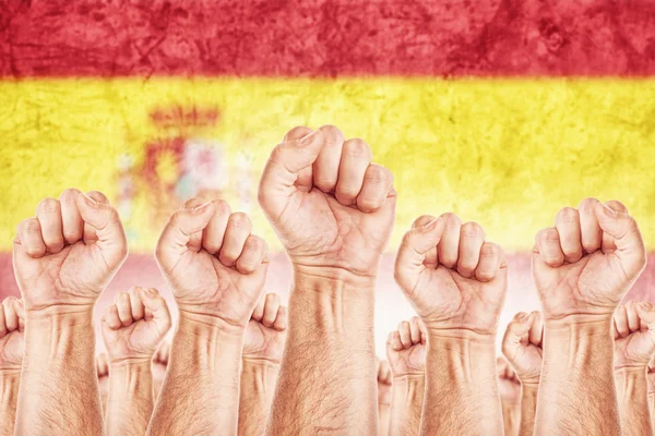 Рабочее движение Испании, забастовка профсоюзов — стоковое фото