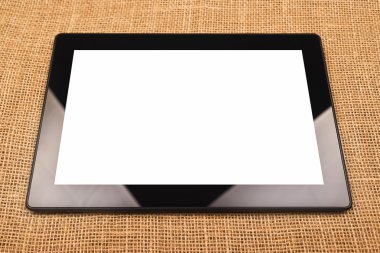 Dijital Tablet bilgisayar boş beyaz ekran ile