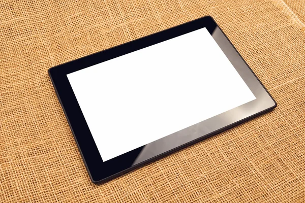 Digitaler Tablet-Computer mit weißem Bildschirm — Stockfoto