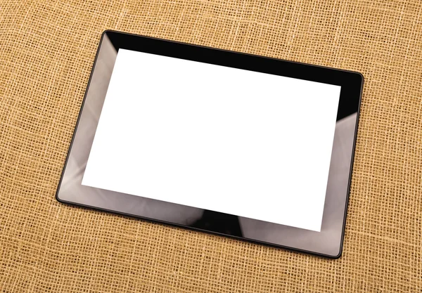 Ordenador digital de la tableta con la pantalla blanca en blanco — Foto de Stock