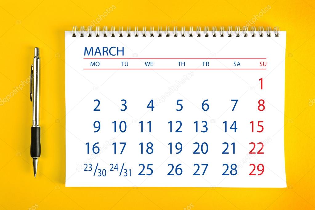 March Calendar Page