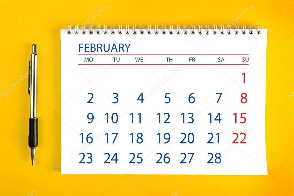 February Calendar Page