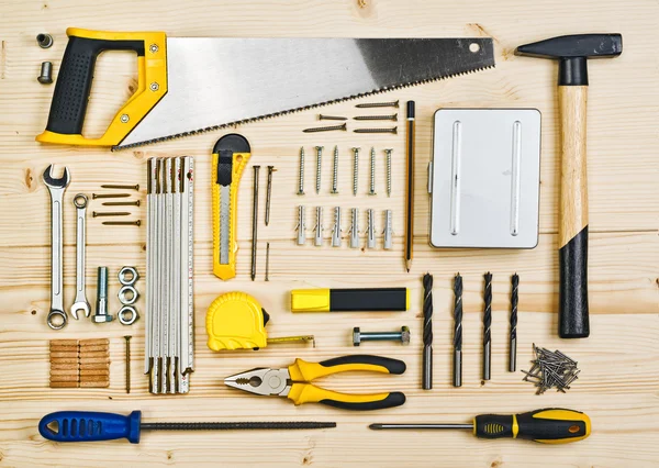 Assorted Woodwork and Carpentry or Construction Tools — Stock Photo, Image