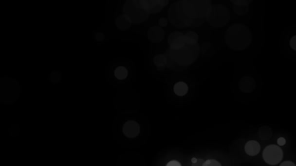 作为动画的运动层黑色背景上闪烁白色颗粒 — 图库视频影像