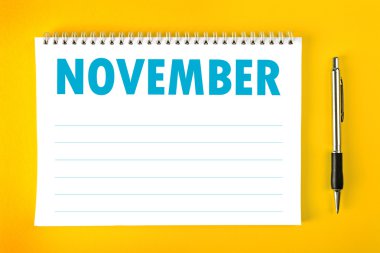 Kasım takvim boş sayfa