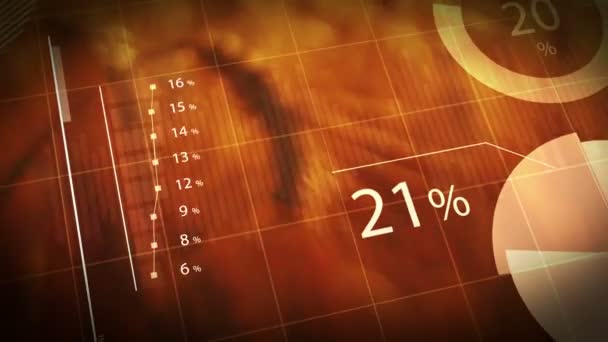 Animated Chart For Wheat Yield in Agricultural cultivated field — Stock Video