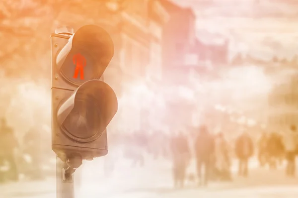 Red traffic light for Pedestrians — Stock Photo, Image