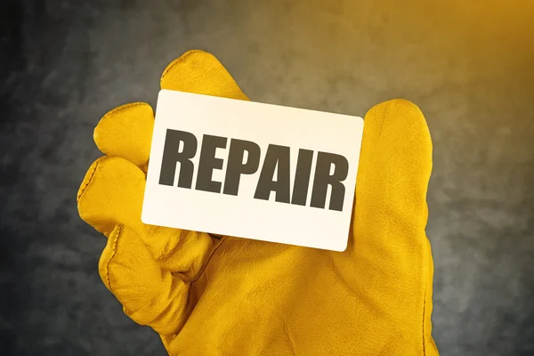 Repair on Business Card — Stock Photo, Image