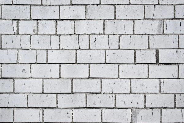 Background Pattern of Old White Brick Wall Texture — Stock Photo, Image