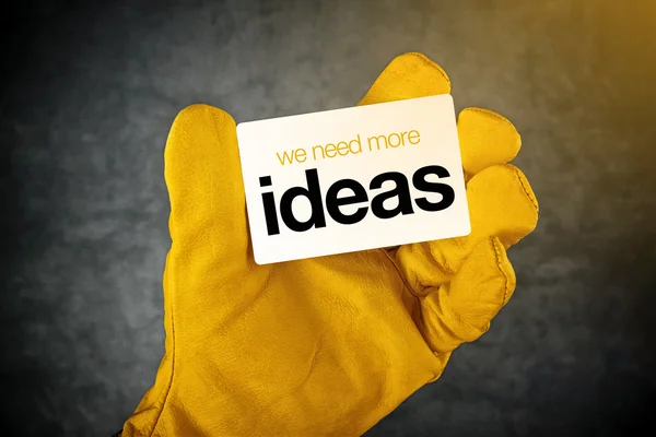 Necesitamos más ideas Tarjeta de visita — Foto de Stock