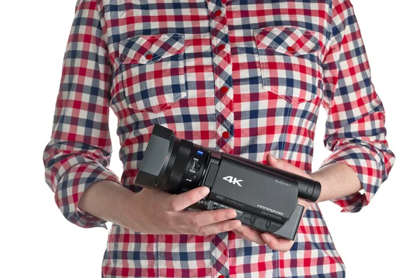 Sony FDR AX100 4k UHD Handycam-kameraet – stockfoto