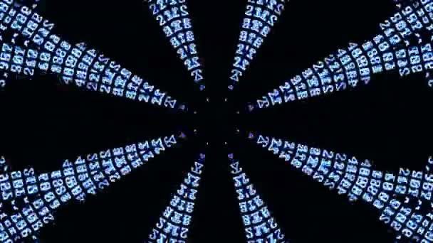 Fantasie kaleidoskopischen Computerbildschirm digitalen Hintergrund — Stockvideo