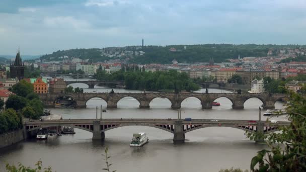 Prague Bridges — Stock Video