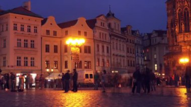 Prag eski şehir geceleri kare