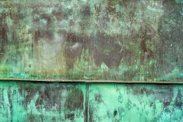 Oxidized Green Copper Plate Texture as Background — 图库照片