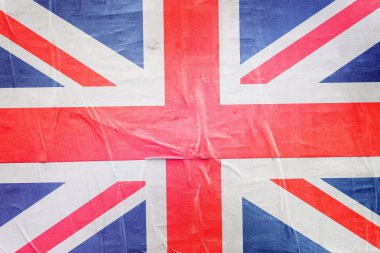 Great Britain Flag Print on Grunge Poster Paper