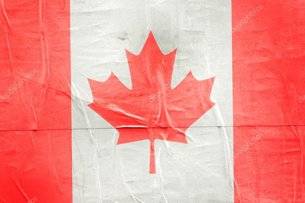 Canada Flag Print on Grunge Poster Paper