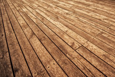 Rustik ahşap zemin kurulu perspektif içinde