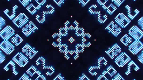 Abstrakte kaleidoskopische Computerbildschirme, die Videohintergrund schleifen — Stockvideo
